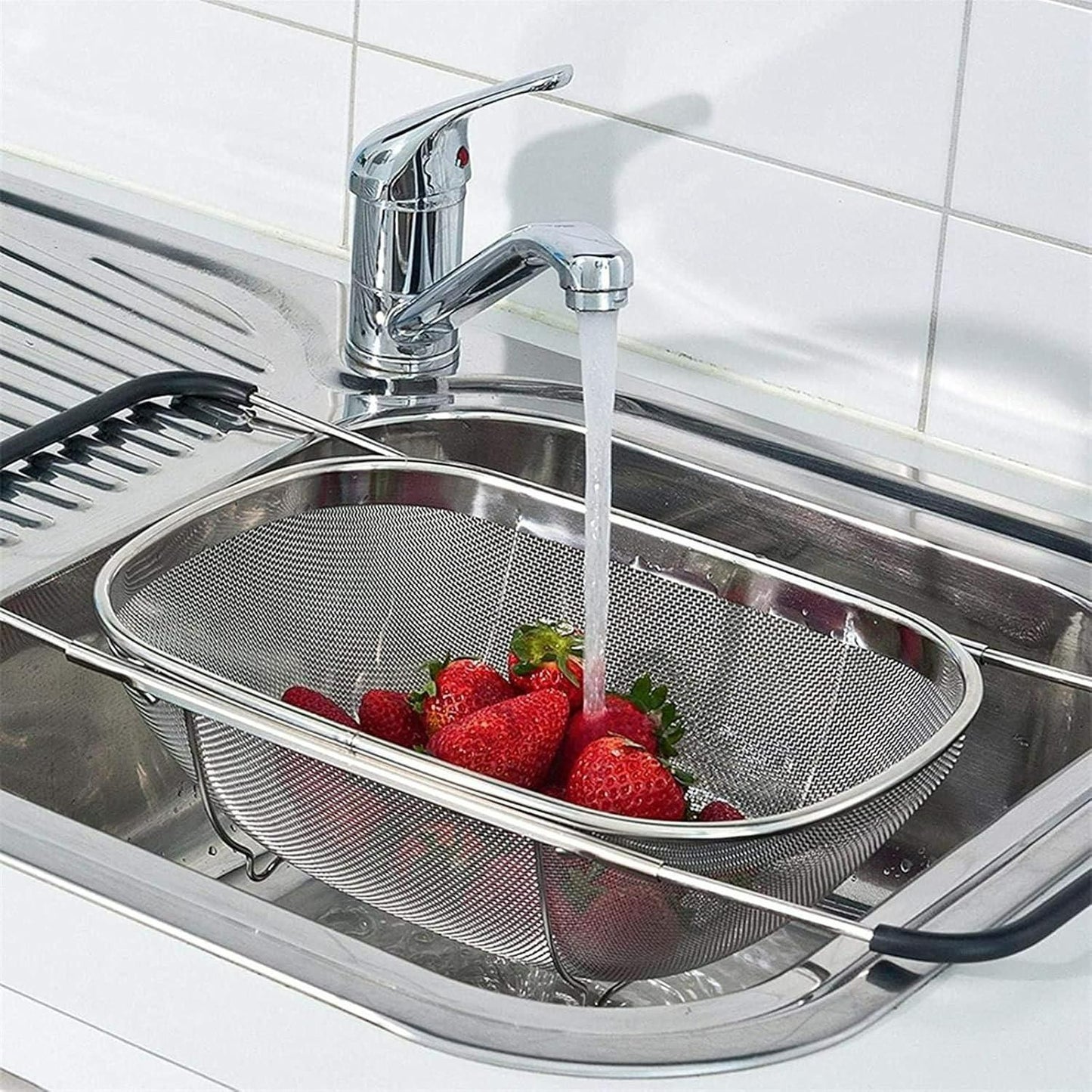 Stainless Steel Colander Oval Shape Big Size